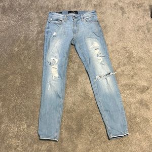 Hollister, 29/30, Light Blue Super Skinny Relaxed Jeans